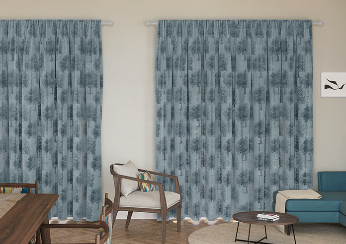 Vintage Tree Velvet, Monochrome - Made to Measure Curtains - Image 7